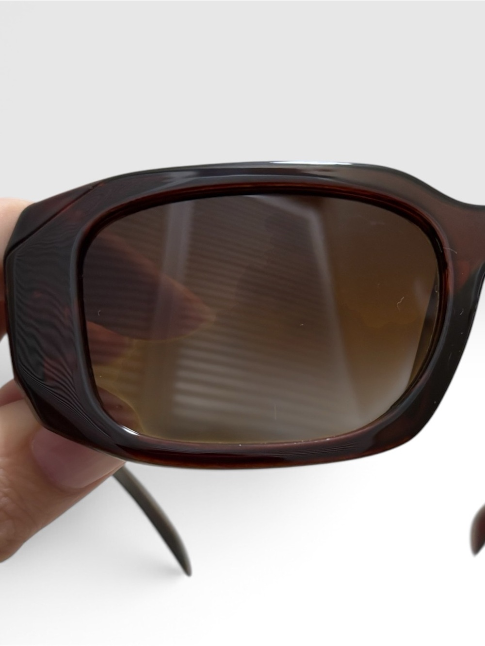 Prada Symbole Tortoise Rectangular Sunglasses SPR17WS - Picture 6 of 10